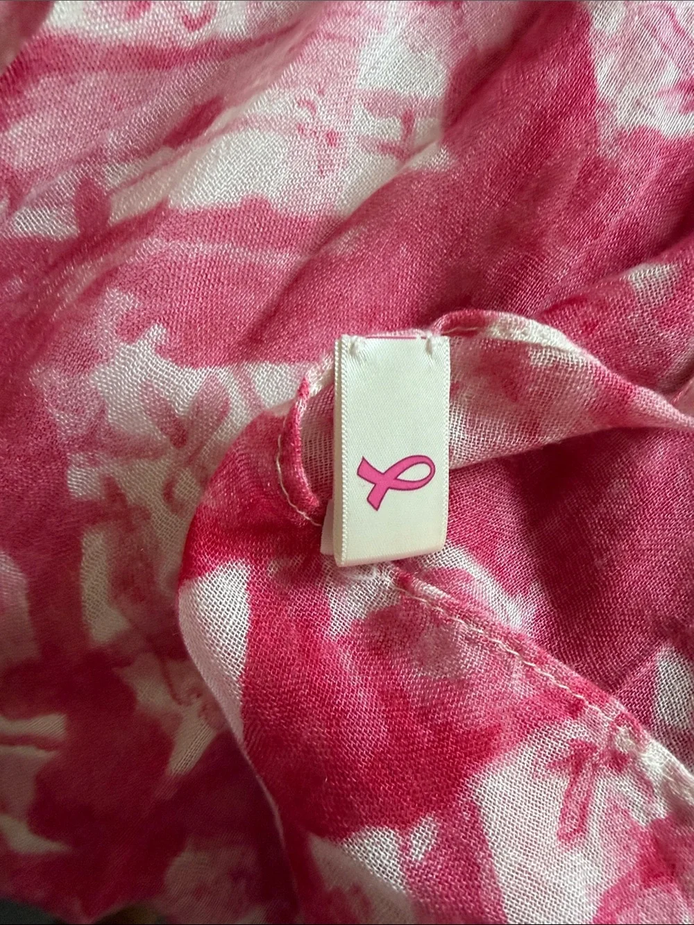 Women’s Pink Tie-Dye Scarf- breast cancer scarf